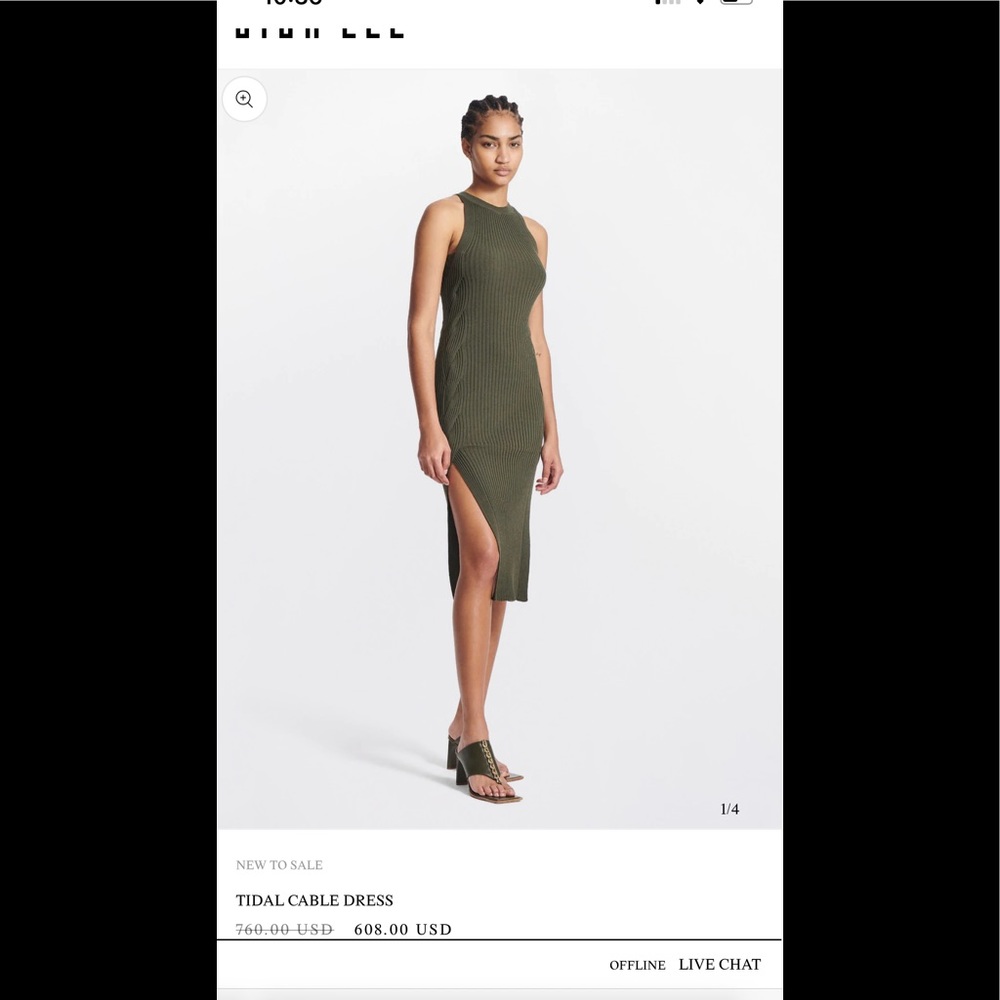 2022 Dion Lee TIDAL CABLE DRESS